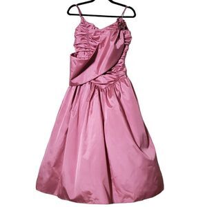 VTG Lizette Creations Pink Ballgown Dress Size S Balletcore Princess Womens